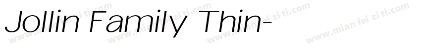 Jollin Family Thin字体转换